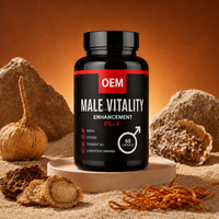 Pilules d'amélioration de la vitalité masculine avec logo personnalisé, offrant un soutien puissant à l'érection, stimulant la confiance, l'endurance et améliorant la vie intime.