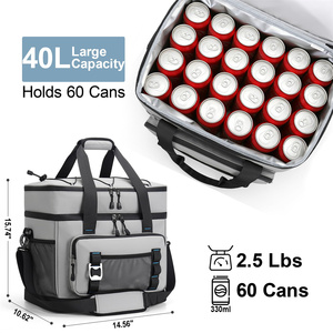 60 Cans Double-Decker Waterproof Insulated Cooler for Beach Camping Travel Picnic Large Capacity Portable Soft Sided Cooler Bag - Product Image 2