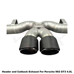 Vortex Bespoke Sport Sound Stainless <b>Exhaust</b> With Carbon Tips & Vacuum Valve Fits Porsche 992 GT3 4.0L - Product Image 6