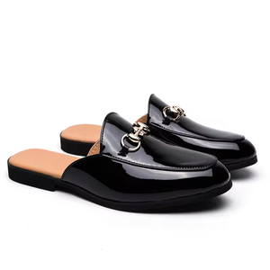 Chaussures d'été classiques pour hommes en cuir PU, talon antidérapant, confortables, respirantes, anti-odeur, semelle extérieure en caoutchouc Evergreen, simili cuir - Product Image 4