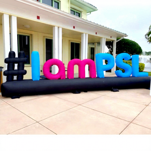 Enorme opblaasbare cijferreclame opblaasbare reclamebord logo wand grote op maat gemaakte gigantische opblaasbare letters met led verlichting - Product Image 1