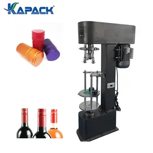 KAPACK ucuz fiyat dikey kırmızı şarap Metal şişe kapağı büyük Motor ile kilitleme makinesi kapatma makinesi