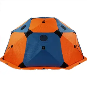 Octagonal Winter Tent With Ice Fishing 8-12 Person Extra Large Insulated Infrared Sauna Tent