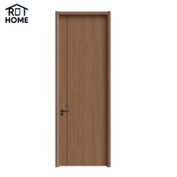 LELONLOCK Serrure Cylindrique Minimaliste en Noyer avec Poignée Factice, Garantie 3 Ans, Installation Facile, Idéale Chambres, Salles de Bain, Hôtels