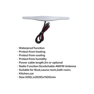 Unite Marine Audio <b>Stereo</b> Radio <b>System</b> Package BT with 2*6.5" Marine Speakers Antenna and USB Cable H-833+H-6108+H-057+H-071 - Product Image 3