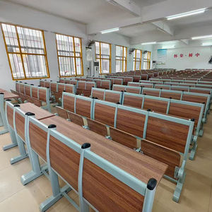 ไม้อัดห้องเรียนมหาวิทยาลัยที่ทันสมัยพร้อมกระดานเขียนพับได้ขาเคลื่อนย้ายได้เชื่อมต่อโต๊ะและเก้าอี้ - Product Image 1