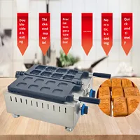 Gaufrier à marque de texte personnalisable commercial avec snack moule personnalisé brochette crêpière et machine à gâteau