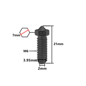 Buse Anycubic Kobra 2 M6 0,4 mm en acier trempé, accessoire pour imprimante 3D - Product Image 1