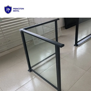 מודרני עיצוב מתכת מעקה מעקה מערכת אלומיניום מסחרי מעקה זכוכית עם מסגרת עבור פרויקט - Product Image 3