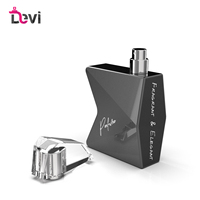 Flacons de parfum en verre au design unique Devi, 50 ml, vaporisateur de parfum de luxe pour homme, atomiseur carré, conteneur vide, carton noir