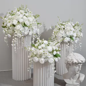 Wedding Centerpiece Table Decor Silk White lily of the valley Ball Centerpiece Arrangement Flowers for Wedding decorations