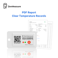 Registrador de Datos de Temperatura Inalámbrico ABS ZenMeasure OEM/ODM, Resistente al Agua IP67 5.0, Registro de 12 Meses para Logística de Cadena de Frío