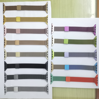 Bracelet en acier inoxydable Milanese Loop fin pour Apple Watch, design magnétique avec breloque