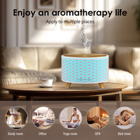 400ML Électrique En Plastique Huile Essentielle Aroma Diffuseur LED Veilleuse Humidificateur De Table pour Hôtel Spa Yoga Chambre À Coucher