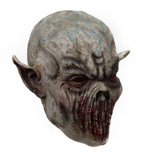 Máscara de látex aterradora Máscara de demonio <span class=keywords><strong>Diablo</strong></span> Payaso Casco de látex Cosplay Accesorios de disfraz de Halloween disfraz de grito sangriento Halloween realista - Product Image 6