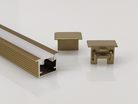 Promotion : Profilé en aluminium trempé T5 W10x8mm pour éclairage encastré à LED, surface anodisée, plinthe lumineuse LED