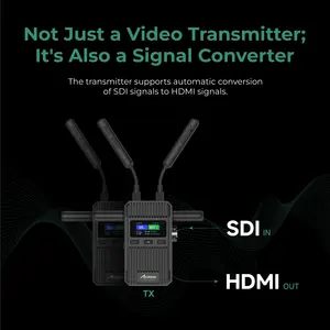 ACCSOON CineView 2 SDI <span class=keywords><strong>Transmetteur</strong></span> de transmission vidéo <span class=keywords><strong>sans</strong></span> <span class=keywords><strong>fil</strong></span> <span class=keywords><strong>HDMI</strong></span> 1500FT Portée UVC Diffusion en direct 0.05s Latence Couleur LED - Product Image 4