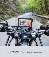 Écran tactile 7 pouces pour moto, Carplay sans fil, Android Auto, GPS, navigation, affichage avec Bluetooth, étanche