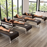 Lit de massage aux pierres chaudes réglable Pop Relax Export Luxury V3 V4 avec conception pliable thérapeutique Jade Master et contrôle de la minuterie