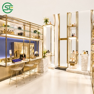 Última Idea de Decoración Personalizada para Exhibición de Perfumes, Mueble de Exhibición Metálico para Pequeñas Tiendas de Fragancias, Directo de Fábrica - Product Image 2
