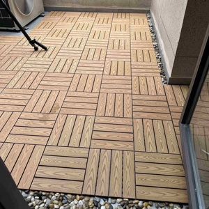 Độ ẩm bằng chứng sân thượng thiết kế <span class=keywords><strong>WPC</strong></span> sàn gỗ tếch Snap trong decking <span class=keywords><strong>Board</strong></span> DIY dập nổi sàn gạch cho Patio - Product Image 3