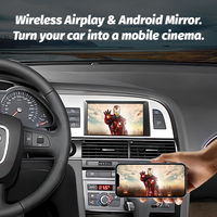Interface sans fil CarPlay et Android Auto pour Audi 2004-2009 A6/Q7 MMI 2G, navigation Android Auto, Mirror Link, Airplay