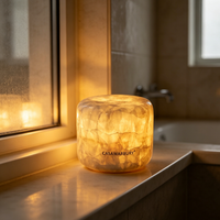 Lampe de chevet en marbre, lampe de nuit tactile, lampe de chevet pour chambre à coucher, type C rechargeable, petite lampe de bureau, lampe de chevet, lampe d'ambiance LED