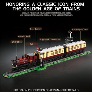 ตัวต่อเรโอบริกซ์ 66807 จีดับบลิวอาร์ 5700 รถไฟไอน้ำ 2108 ชิ้น ชุดต่อรถไฟคลาสสิกอังกฤษ พร้อมตู้โดยสาร รางรถไฟ และ - Product Image 3