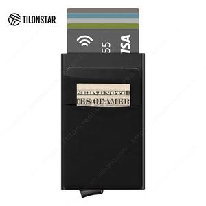 TILONSTAR TVC106 Slimline Pocket Funda de aluminio Hombres Business ID Tarjeteros Monedero Pop up RFID Titular de la tarjeta de crédito - Product Image 4