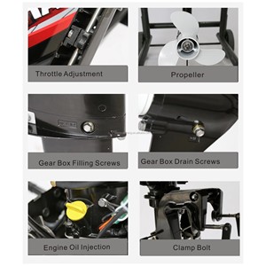 Nuevo Motor Fuera de Borda Aiqidi T7 de 2 Tiempos y 6.5 HP, de Gasolina, 1 Cilindro, Refrigerado por Agua, Hecho en China para Reequipamiento/Actualización - Product Image 2