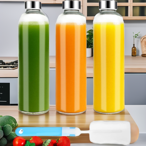 ขวดน้ำแก้วขนาด 18 ออนซ์ ใช้ซ้ำได้ ป้องกันการรั่วซึม ปลอดสาร BPA ใช้กับเครื่องล้างจานได้ ดีไซน์ทันสมัย ฝาเกลียว พกพาสะดวกสำหรับใช้ในชีวิตประจำวัน - Product Image 2