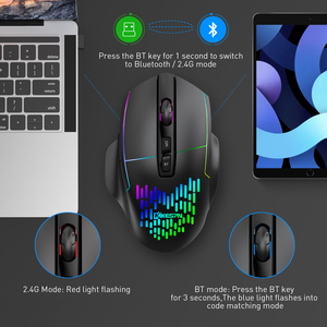 <span class=keywords><strong>เมาส์</strong></span>เล่น<span class=keywords><strong>เกม</strong></span> RGB ไร้สายพร้อมสายชาร์จ USB อุปกรณ์เสริมสำหรับคอมพิวเตอร์สามโหมด - Product Image 2
