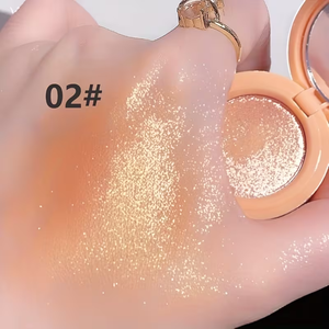 Fard Illuminante 3 in 1 per Contouring Viso, Polvere Multifunzionale Opaca e Shimmer, <span class=keywords><strong>Rosso</strong></span> Pesca, Fard Illuminante a Tre Strati - Product Image 6