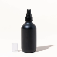 Flacon pulvérisateur en verre givré de 4 oz (50 ml) avec bouchon à vis et marquage à chaud pour parfum, brume fine