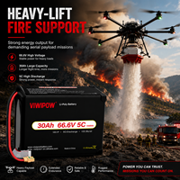 Baterai Lithium Ion Semi Solid State VIWIPOW Paling Populer 30000mAh 66.6V Lipo untuk Drone Pemadam Kebakaran