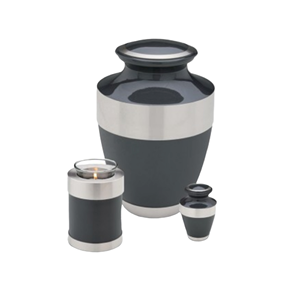 Urne de crémation en métal très exigeante pour les cendres humaines et animales Urnes en métal de qualité supérieure 2025 Urnes de crémation Golden Band de concepteur - Product Image 6