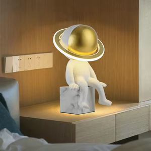 Cute Mini Kids <b>Table</b> Lamps Hotel Bedside Bar Decor Modern <b>Led</b> Astronaut Projector Night <b>Light</b> - Product Image 2