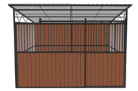 Écurie extérieure portable pour chevaux en acier galvanisé à chaud, équipement agricole autoportant, boxes couvertes, taille personnalisable