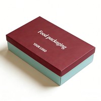 Boîte à biscuits réutilisable de qualité alimentaire, recyclable, avec impression numérique, pour biscuits, chocolats et desserts, avec séparateurs et compartiment à sauce