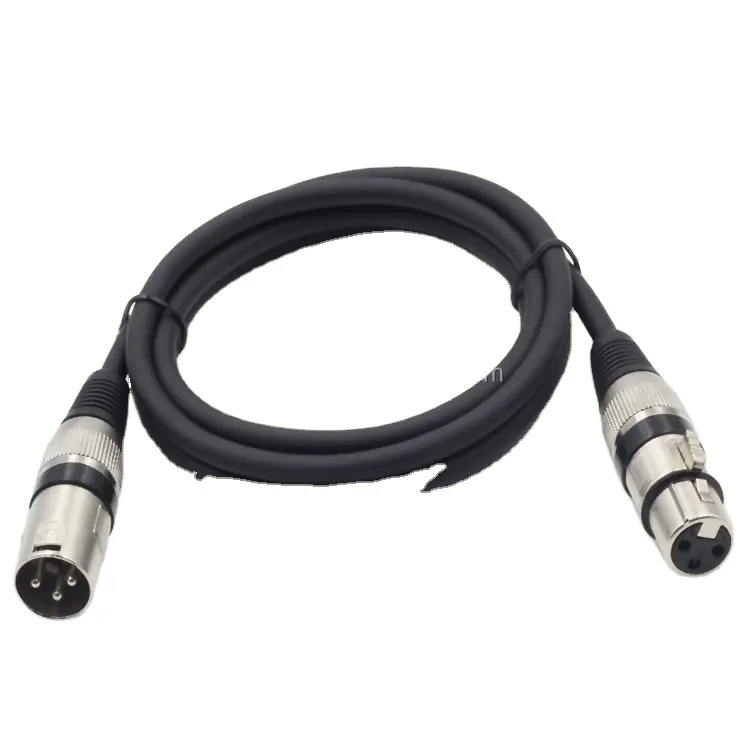 Xlr conector de cabo de 3 pinos fêmea, conector de tomada para microfone de áudio, cabos de xlr
