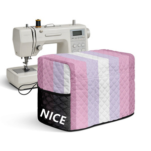 Funda acolchada personalizada con estampado arcoíris gay bigender y femenino para máquina de coser doméstica, para almacenamiento prolongado. - Product Image 1