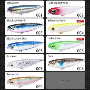 Vente en gros de leurres de pêche Pencil 60mm/90mm, leurres artificiels OEM pour la pêche en eau salée, leurres de pêche Pencil <span class=keywords><strong>Whopper</strong></span> <span class=keywords><strong>Plopper</strong></span> - Product Image 6