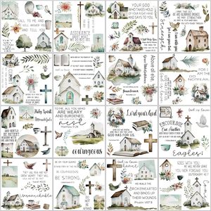 Christian Rub on Transfer Aufkleber, Bibel Vers Transfer Aufkleber für Zeitschriften Scrap booking Tagebuch Arts Crafts Envelope Laptop - Product Image 1