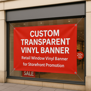 Trong Suốt Tùy Chỉnh Lớn Biểu Ngữ Với Logo Di Động Bán Lẻ Cửa Sổ Decal Vinyl Cho Cửa Hàng Khuyến Mãi - Product Image 4