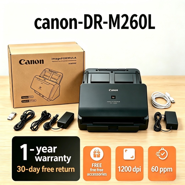 High- ResolutionDR-M260L Color Batch Double-sided High-speed A4 Document and TicketCn Scanner