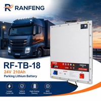Batterie LiFePO4 25,6 V 210 Ah pour climatiseur de stationnement de camion, puissance de démarrage, cycle profond, étanche IP67, lithium-ion
