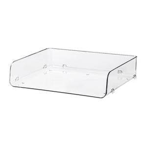 Boîte de rangement de bureau en plastique transparente, style tiroir, grande capacité, organiseur de documents, type rectangulaire, sans couvercle, pour usage de bureau - Product Image 2