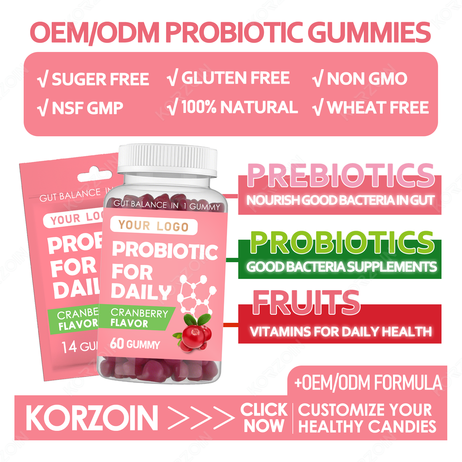 13# OEM/ODM DAILY PROBIOTICS GUMMY