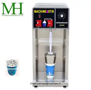 Techtongda Commercial Fruit Ice Cream Mixer Machine Frozen Yogurt Blender  Blending Machine Stainless Steel 