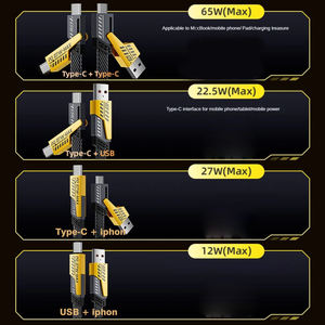 4 in1 Universal kabel PD 65W USB für iPhone 15 16 17 Pro Ladegerät USB c Typ zu Typ C Kabel Geflochtene Ladung für Samsung S25 S24 - Product Image 4